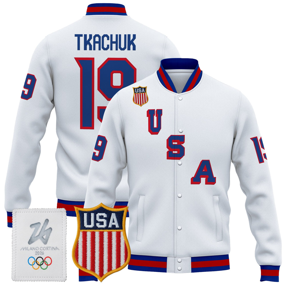 Men's 2026 USA Olympic Premium Hockey Jacket - All Stitched