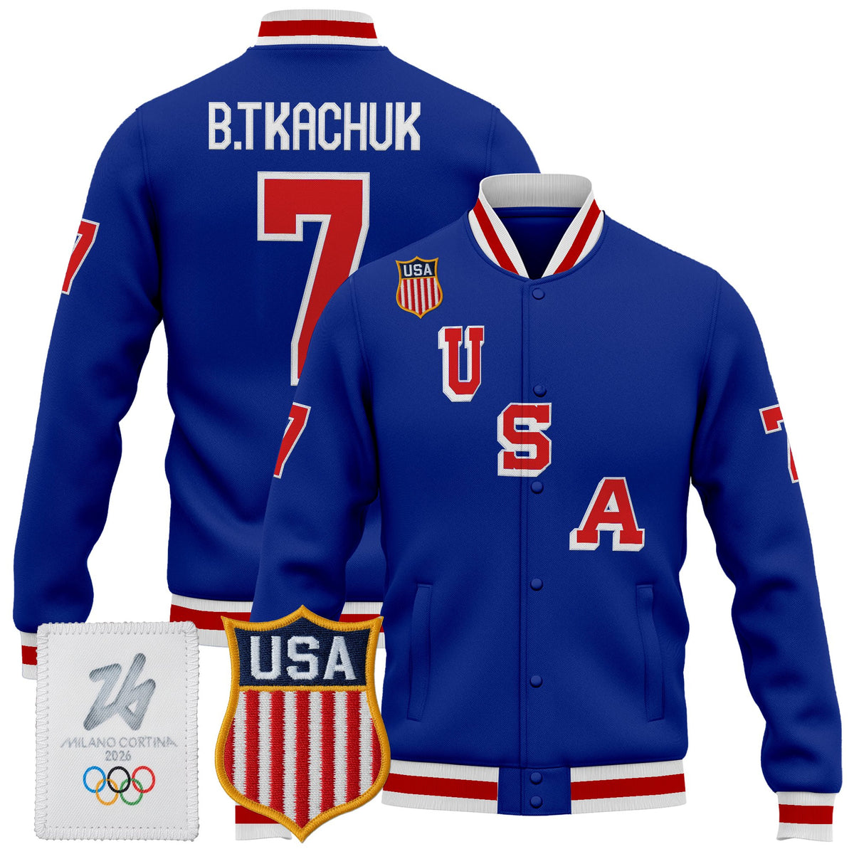 Men's 2026 USA Olympic Premium Hockey Jacket - All Stitched