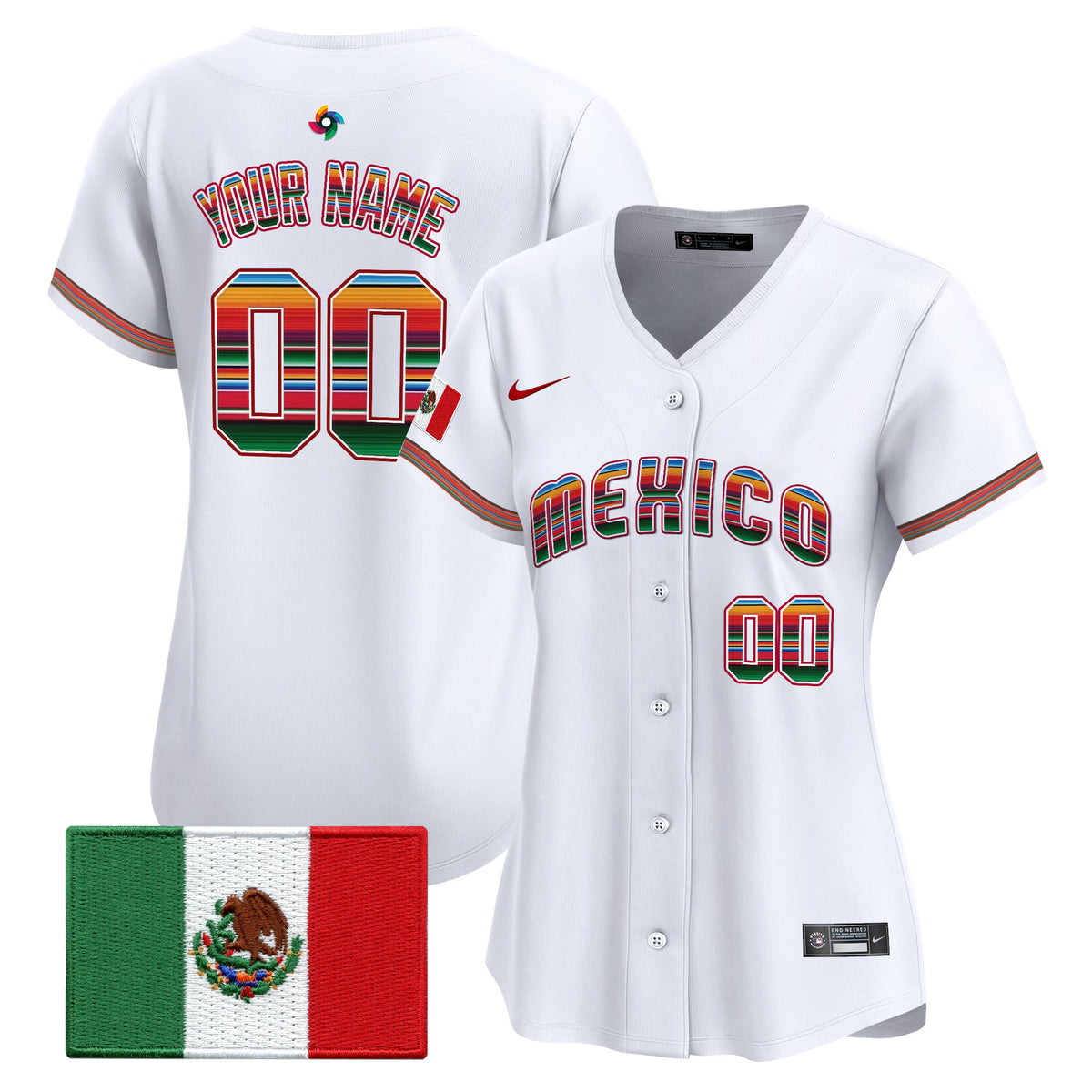 Team Mexico World Baseball Classic "Serape Edition" Vapor Premier Custom Jersey - 2026 Roster - All Stitched