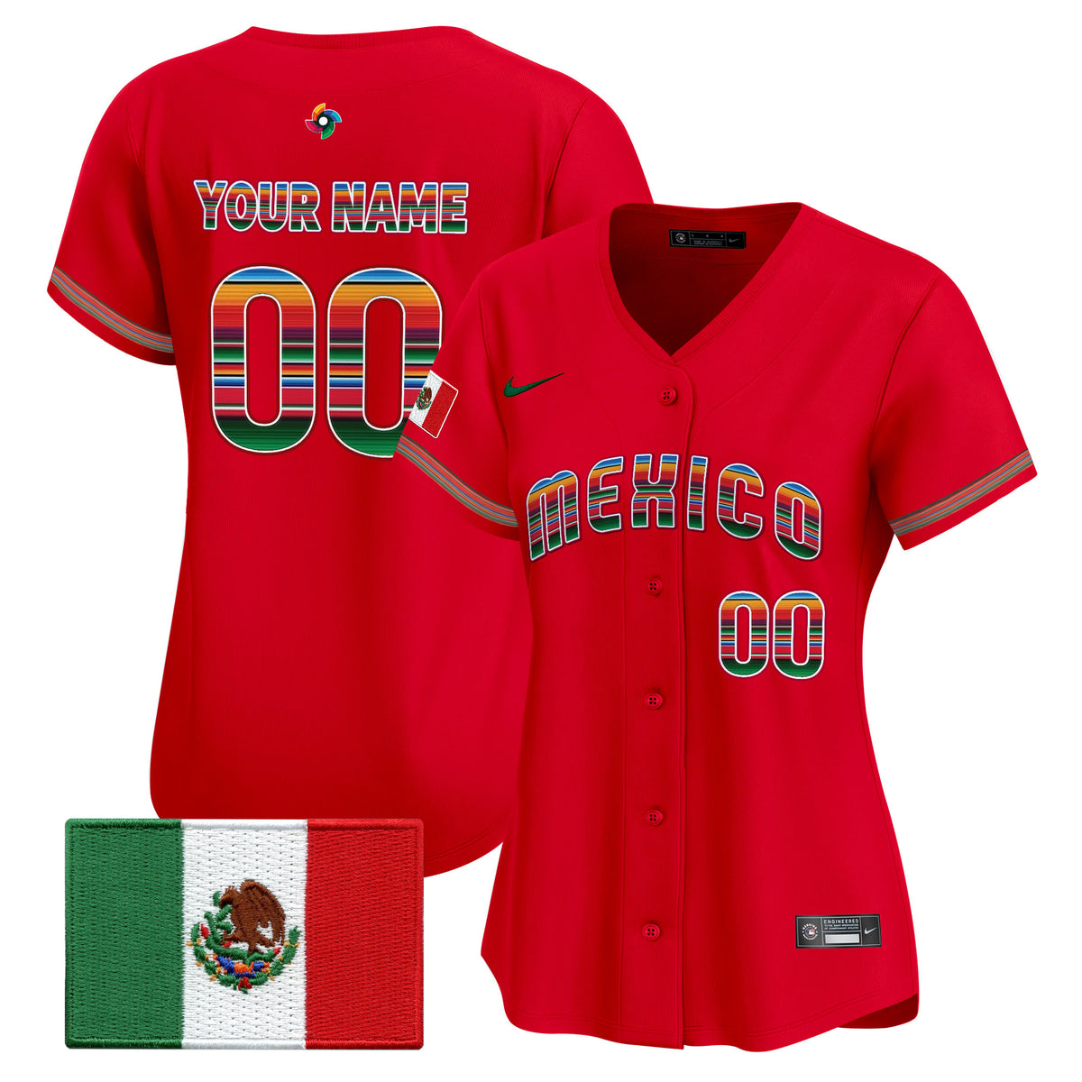 Team Mexico World Baseball Classic "Serape Edition" Vapor Premier Custom Jersey - 2026 Roster - All Stitched