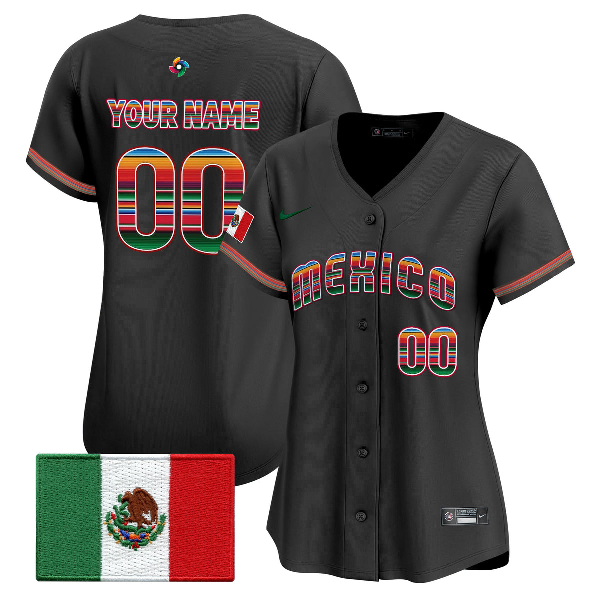 Team Mexico World Baseball Classic "Serape Edition" Vapor Premier Custom Jersey - 2026 Roster - All Stitched