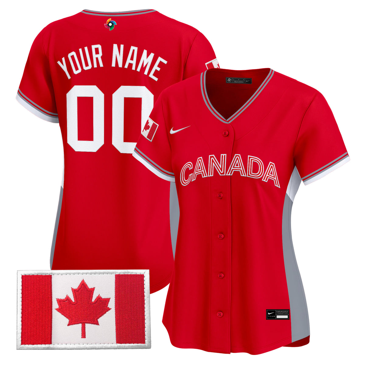 Team Canada World Baseball Classic Vapor Premier Custom Jersey - All Stitched