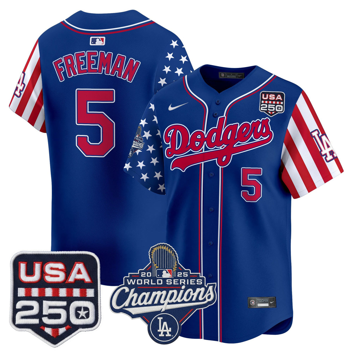 Men's Los Angeles Dodgers "America250 Edition" Vapor Premier Limited Jersey V2 - All Stitched