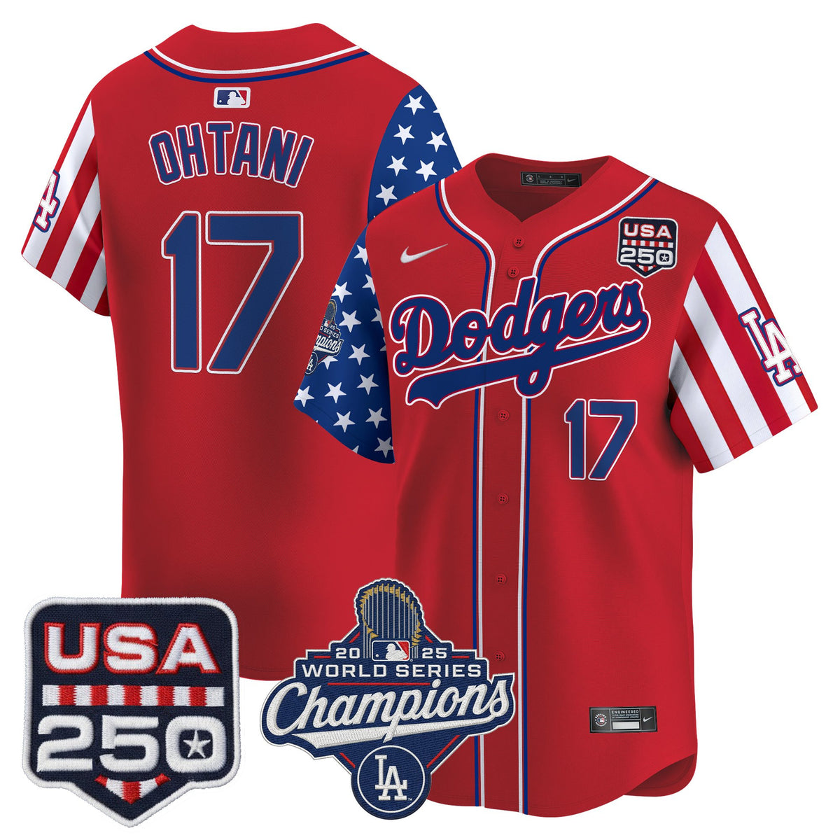 Men's Los Angeles Dodgers "America250 Edition" Vapor Premier Limited Jersey V2 - All Stitched