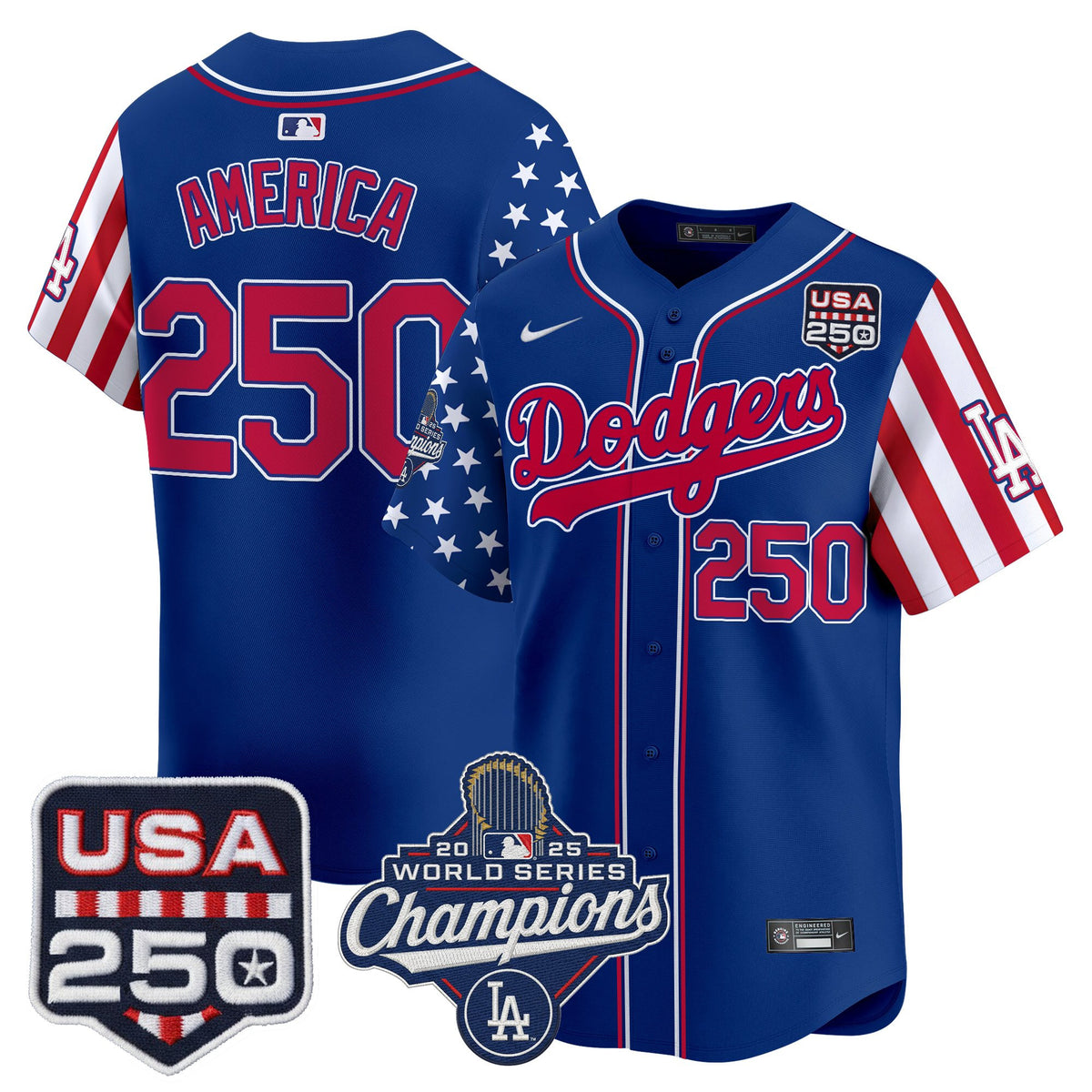 Men's Los Angeles Dodgers "America250 Edition" Vapor Premier Limited Jersey V2 - All Stitched