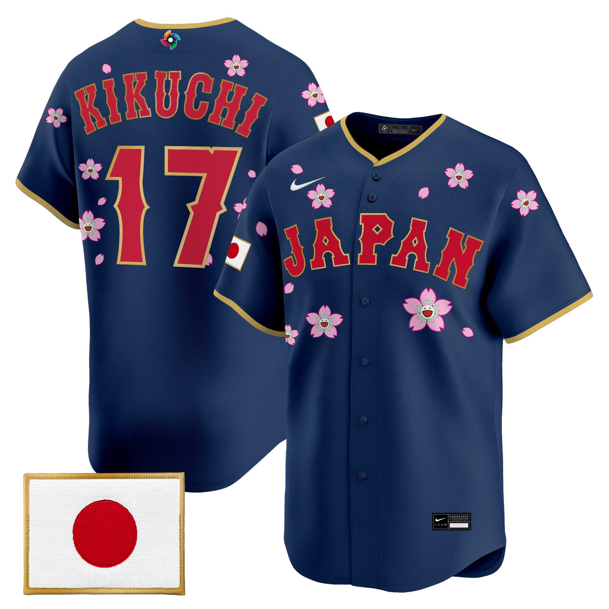 Men's Team Japan World Baseball Classic x Takashi Murakami Vapor Premier Jersey - Stitched