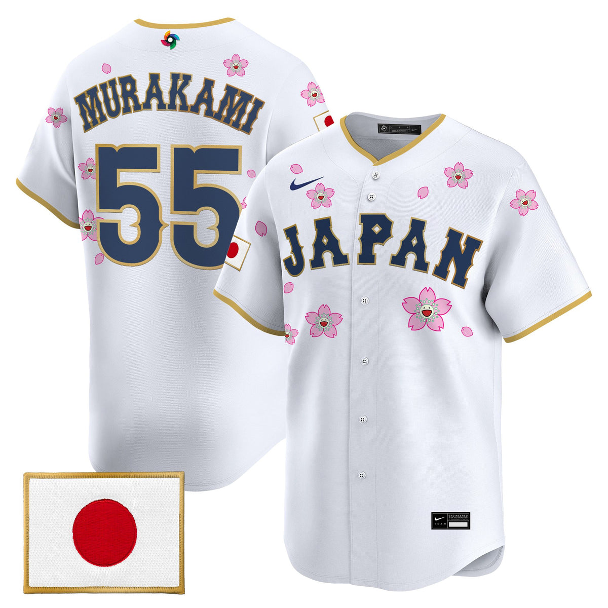 Men's Team Japan World Baseball Classic x Takashi Murakami Vapor Premier Jersey - Stitched