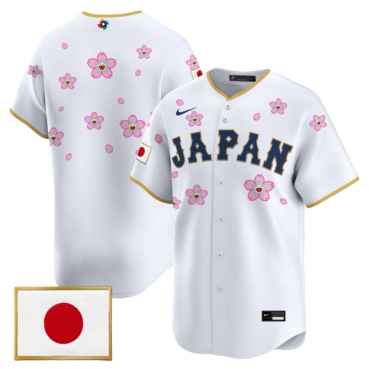 Men's Team Japan World Baseball Classic x Takashi Murakami Vapor Premier Jersey - Stitched