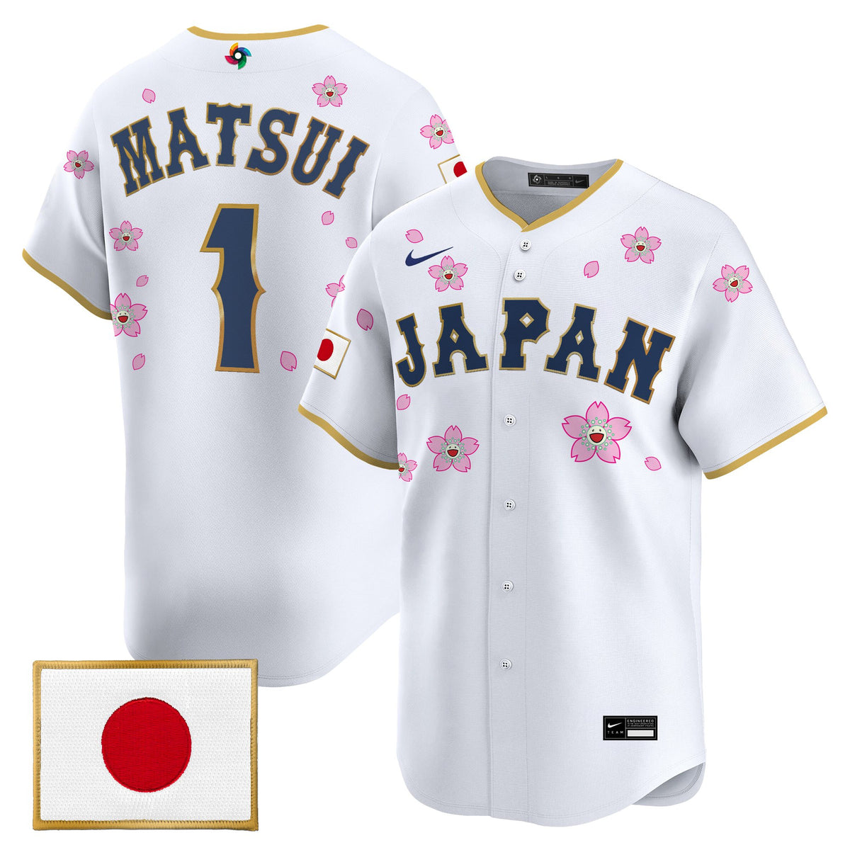 Men's Team Japan World Baseball Classic x Takashi Murakami Vapor Premier Jersey - Stitched