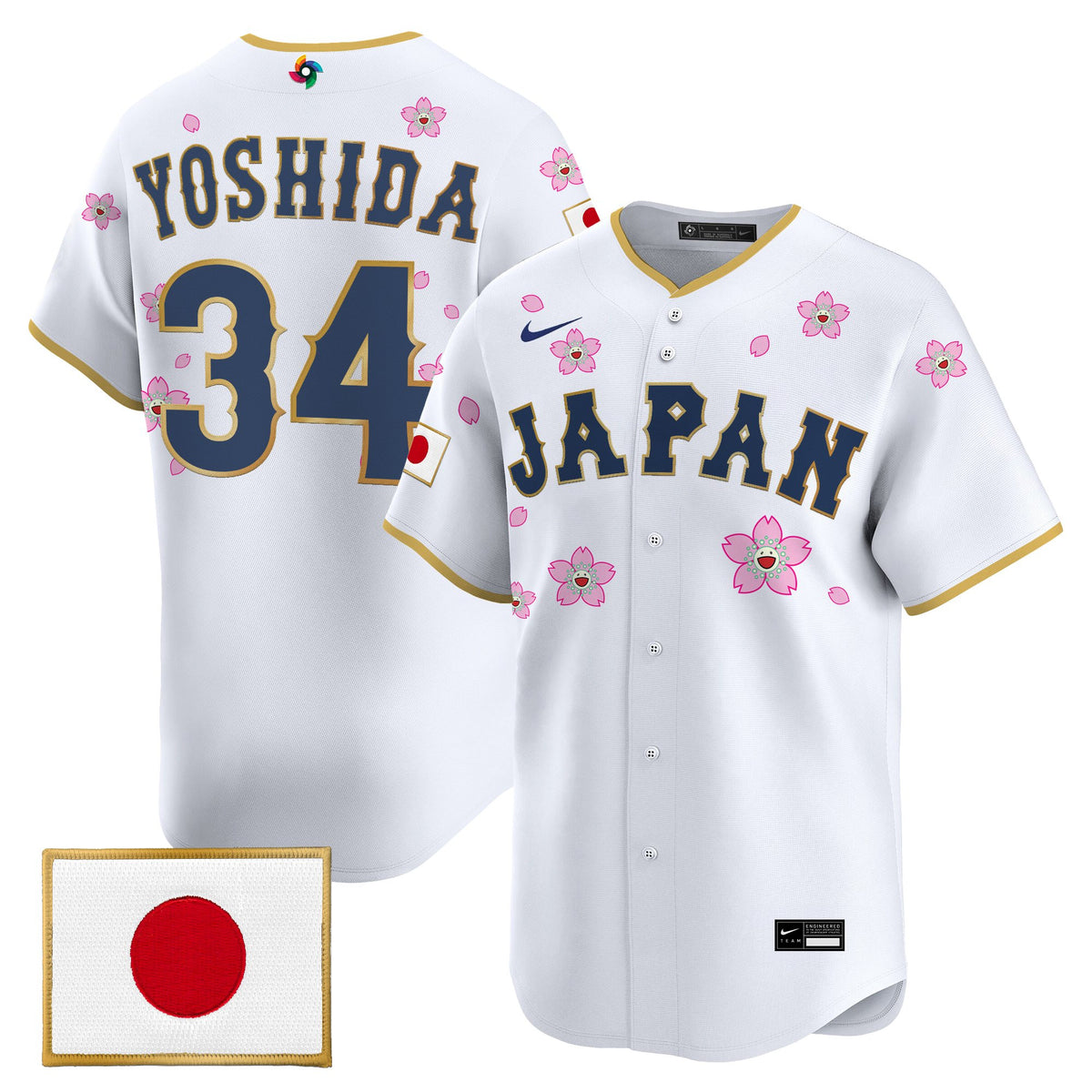 Men's Team Japan World Baseball Classic x Takashi Murakami Vapor Premier Jersey - Stitched