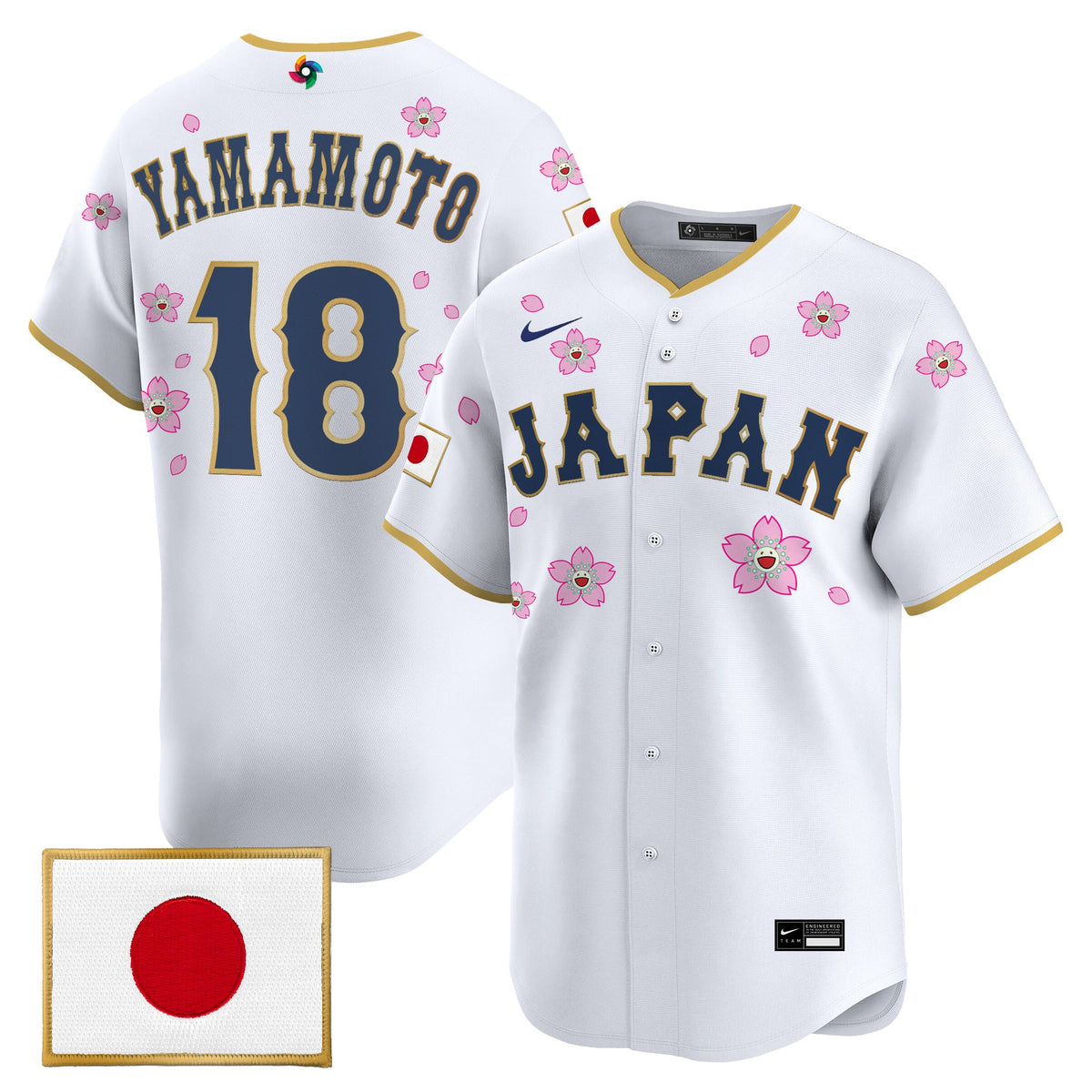 Men's Team Japan World Baseball Classic x Takashi Murakami Vapor Premier Jersey - Stitched