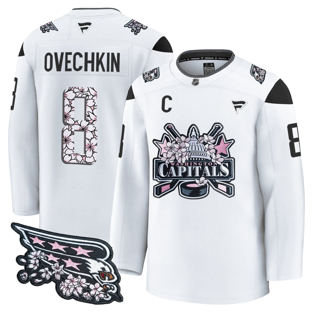 Men's Washington Capitals 2026 Cherry Blossom Premium Jersey - All Stitched