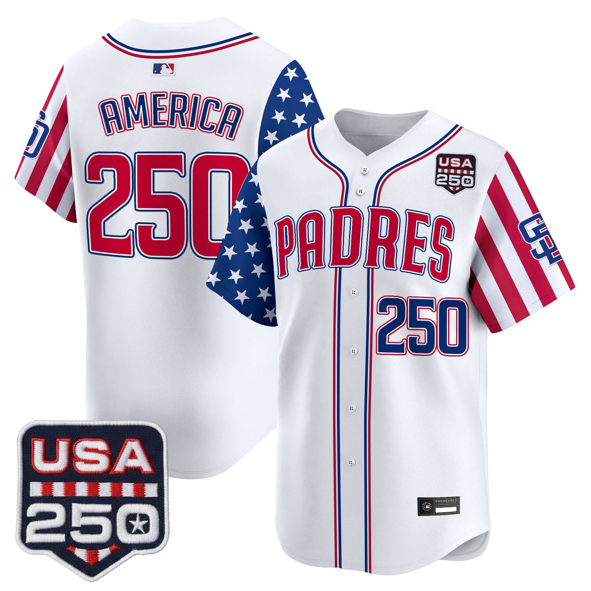 Men's San Diego Padres "America250 Edition" Vapor Premier Limited Jersey - All Stitched