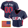 Women's Team USA World Baseball Classic Crop Top Baseball Custom Jersey - All Stitched