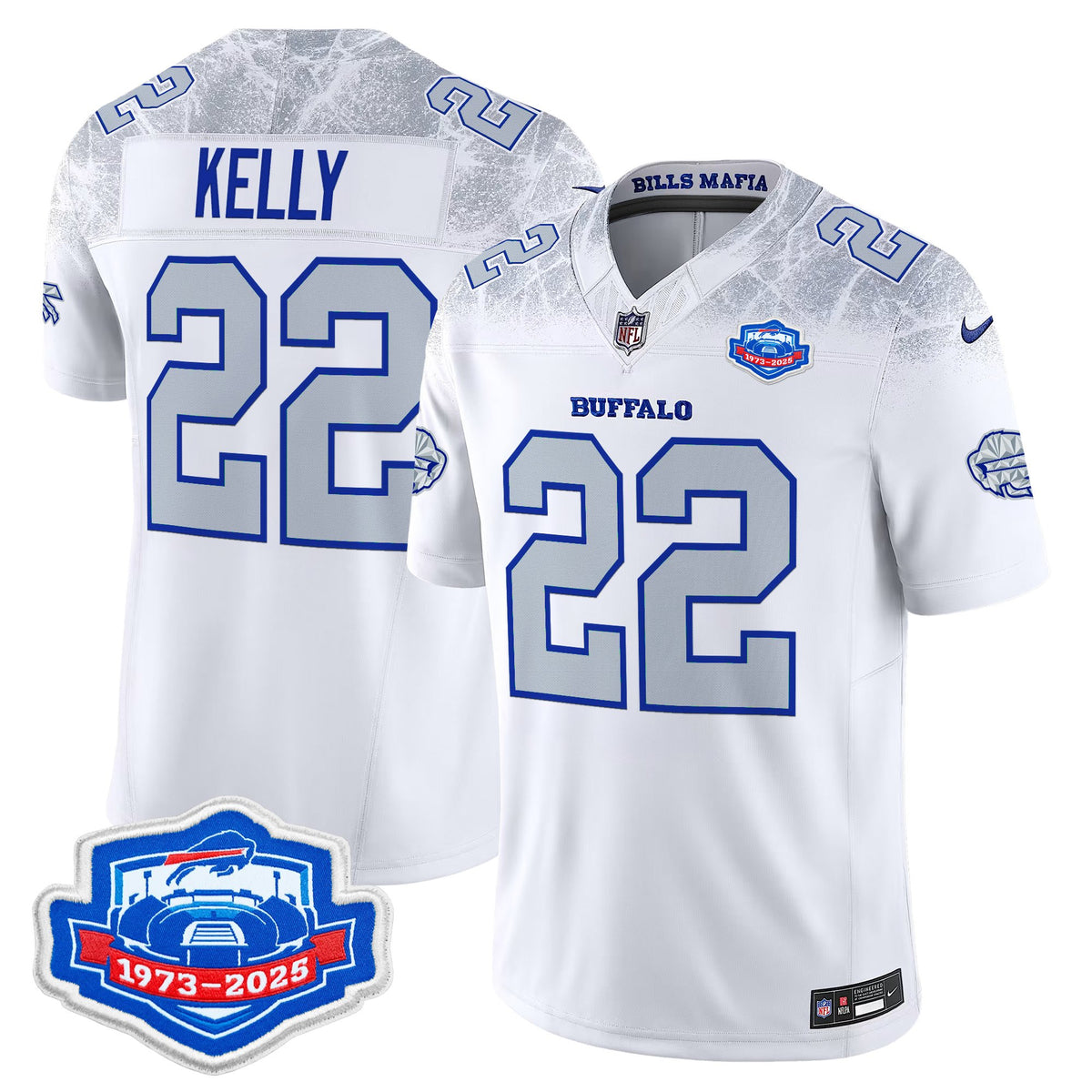 Men's Buffalo Bills 1973 - 2025 Farewell Season Patch Vapor Limited Jersey - All Stitched