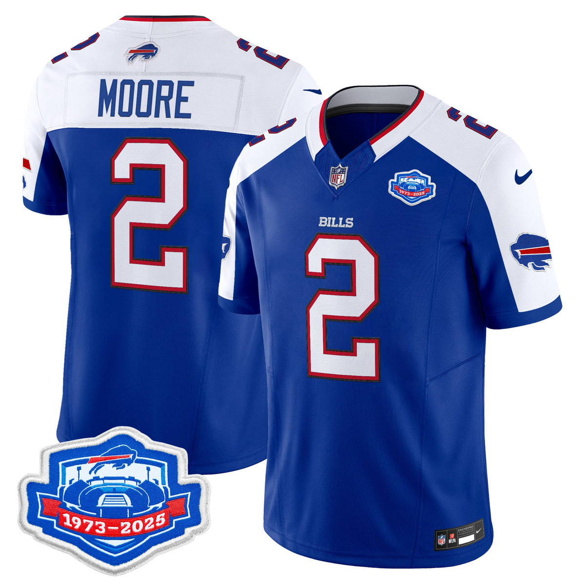 Men's Buffalo Bills 1973 - 2025 Farewell Season Patch Vapor Limited Jersey - All Stitched