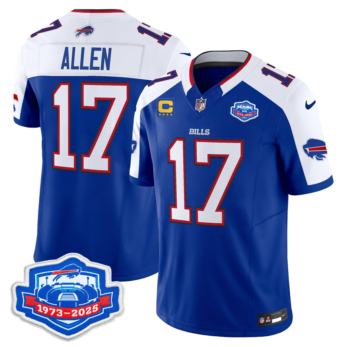 Men's Buffalo Bills 1973 - 2025 Farewell Season Patch Vapor Limited Jersey - All Stitched