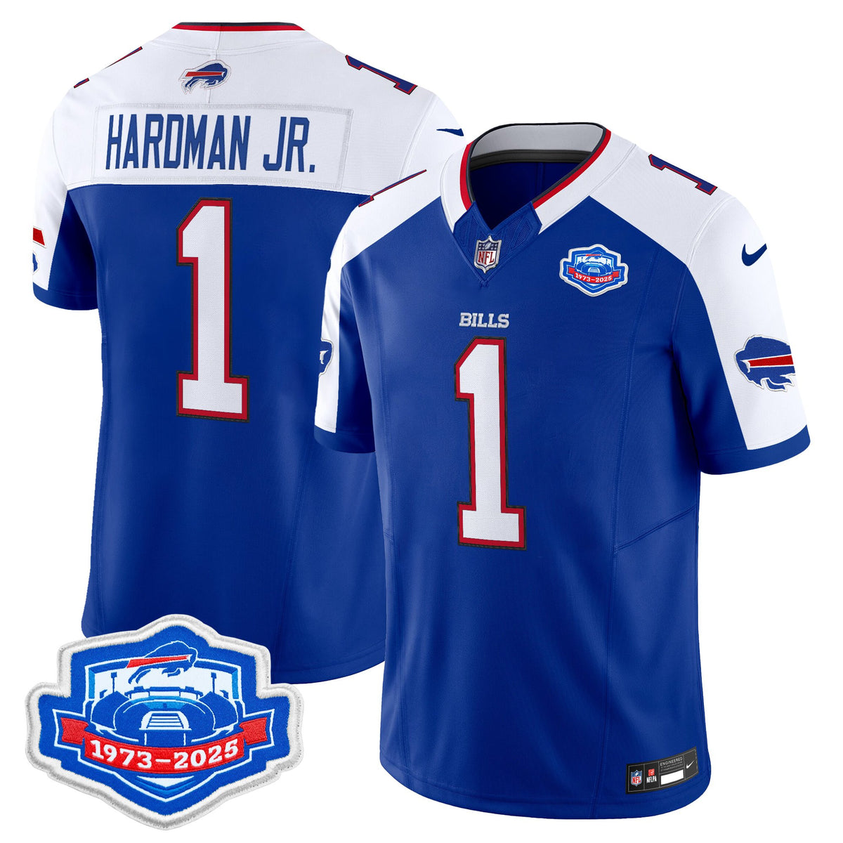 Men's Buffalo Bills 1973 - 2025 Farewell Season Patch Vapor Limited Jersey - All Stitched