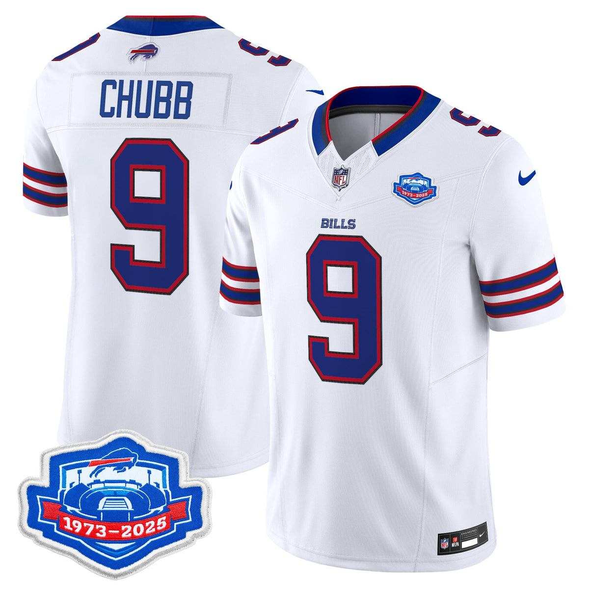 Men's Buffalo Bills 1973 - 2025 Farewell Season Patch Vapor Limited Jersey - All Stitched