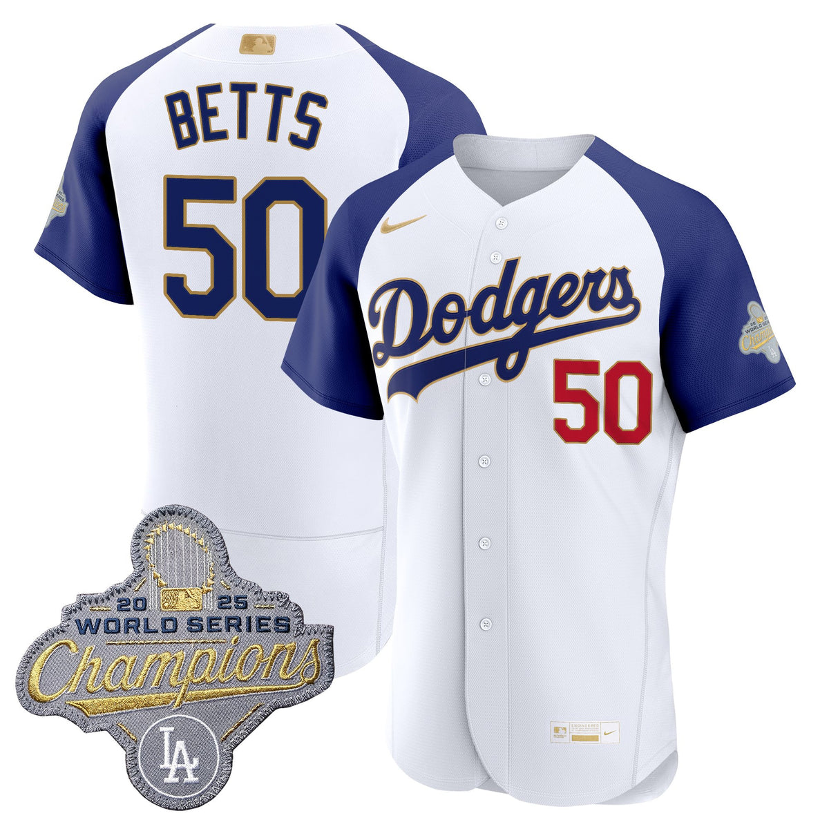 Men's Los Angeles Dodgers "Gold Collection" Premier Elite Jersey - All Stitched