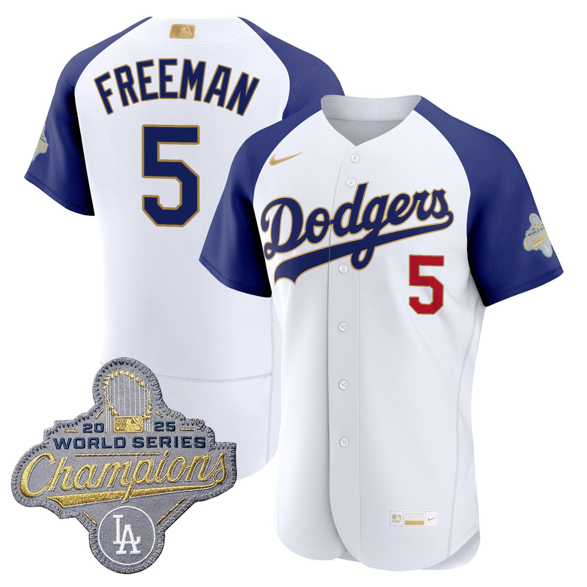 Men's Los Angeles Dodgers "Gold Collection" Premier Elite Jersey - All Stitched