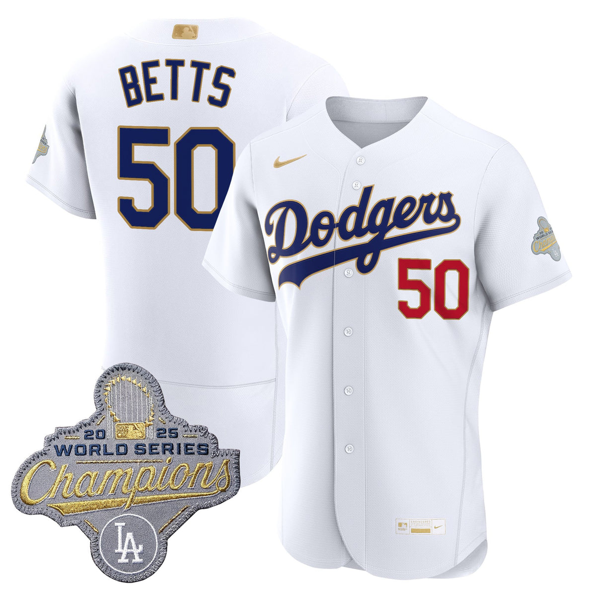 Men's Los Angeles Dodgers "Gold Collection" Premier Elite Jersey - All Stitched