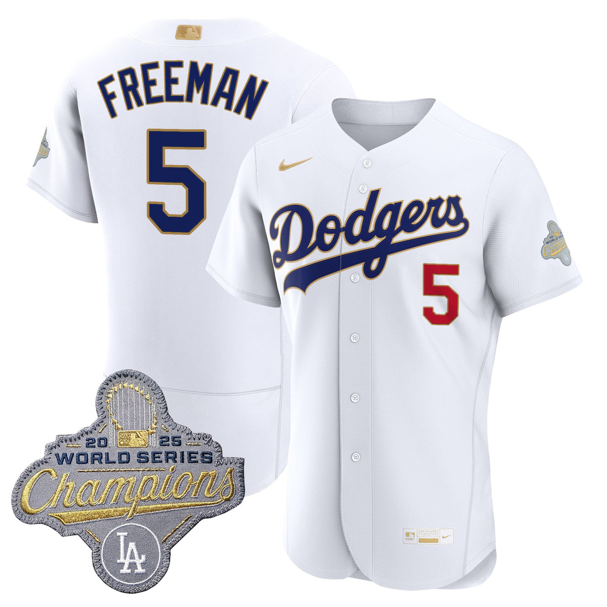Men's Los Angeles Dodgers "Gold Collection" Premier Elite Jersey - All Stitched