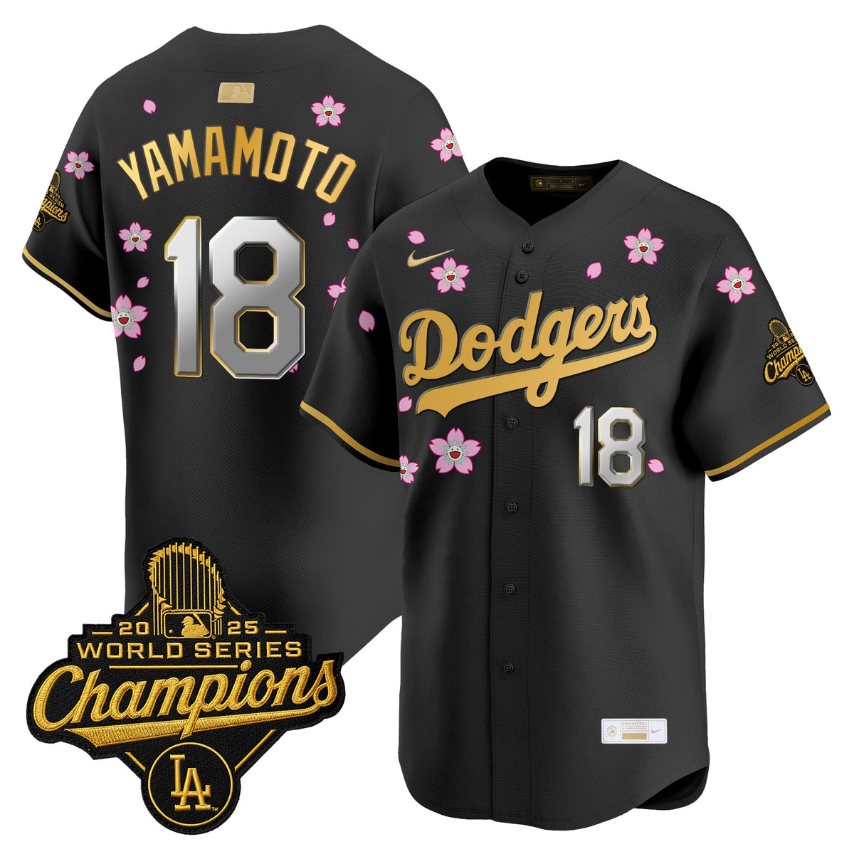 Men's Los Angeles Dodgers "Tokyo Series x Gold Collection" Vapor Premier Limited Jersey - All Stitched