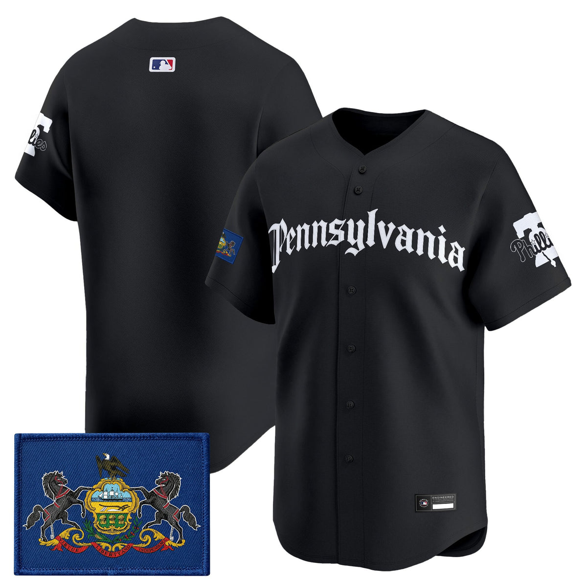 Men's Phillies 'Pennsylvania Gothic Edition' Vapor Premier Limited Jersey - All Stitched