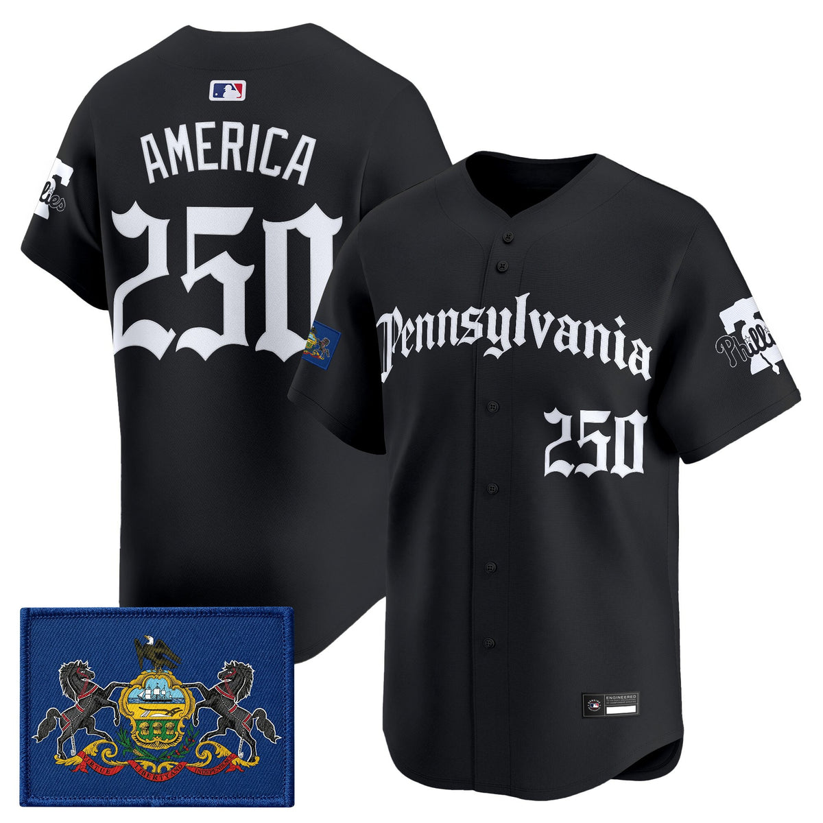 Men's Phillies 'Pennsylvania Gothic Edition' Vapor Premier Limited Jersey - All Stitched