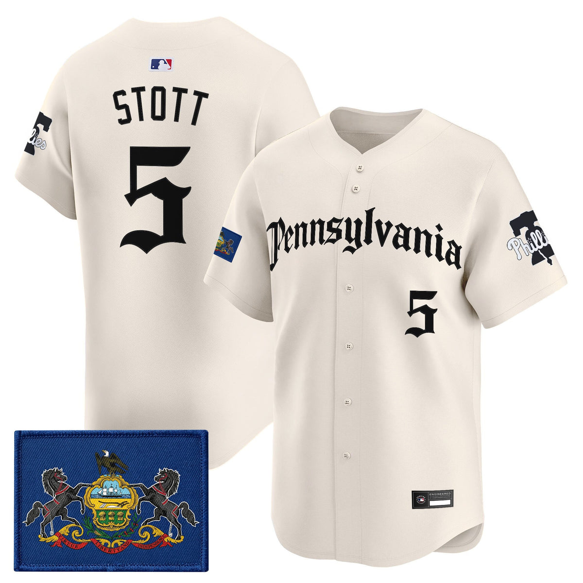 Men's Phillies 'Pennsylvania Gothic Edition' Vapor Premier Limited Jersey - All Stitched