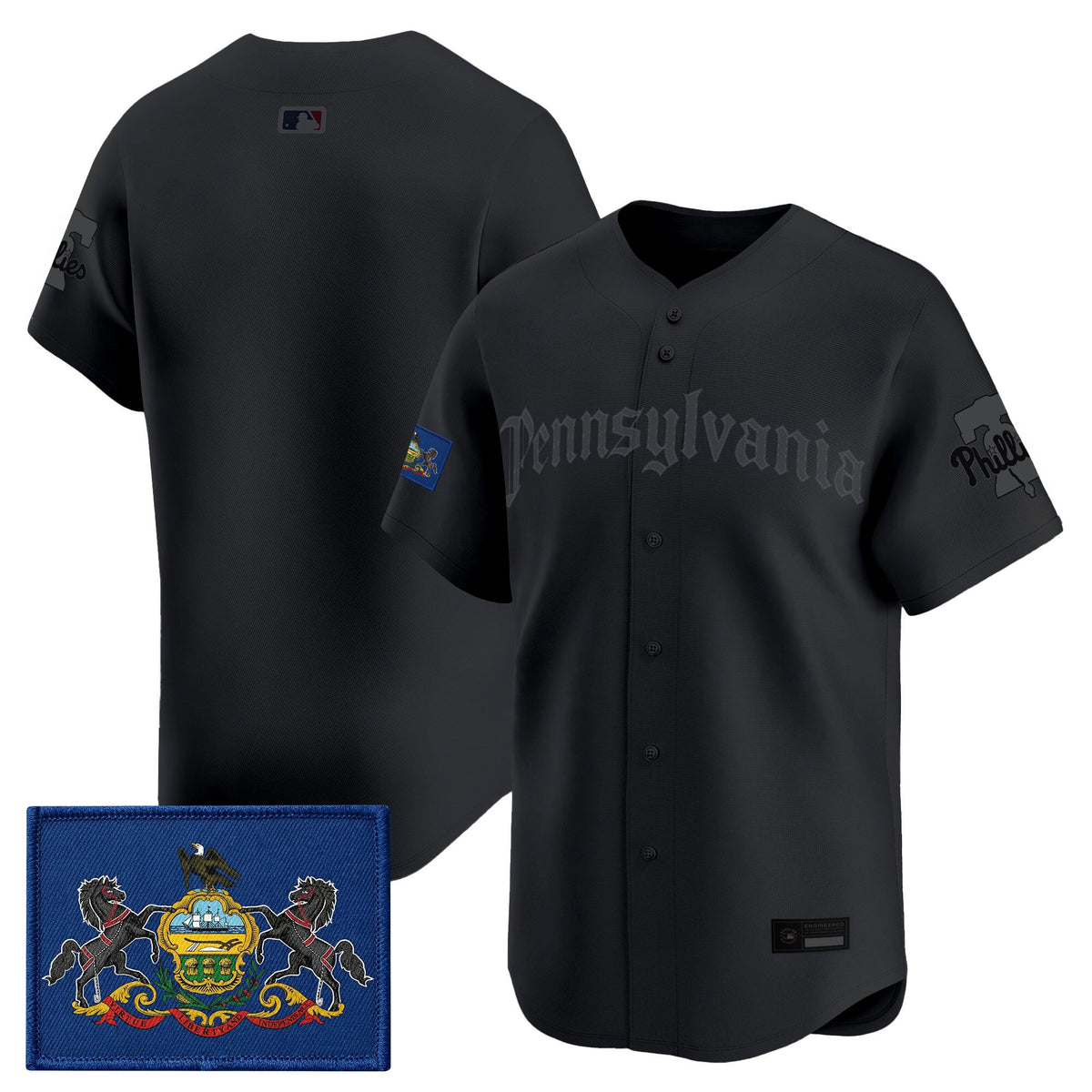 Men's Phillies 'Pennsylvania Gothic Edition' Vapor Premier Limited Jersey - All Stitched