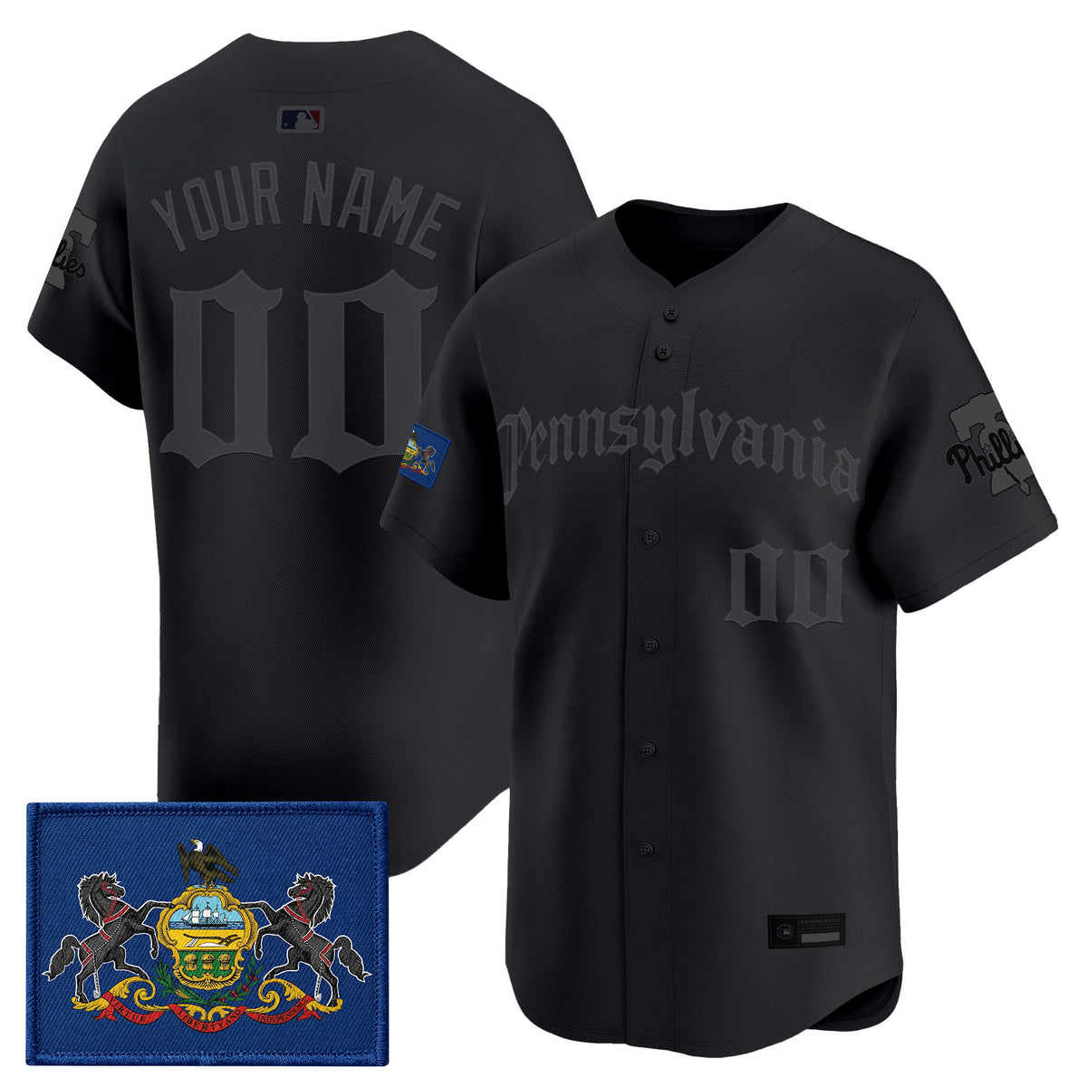 Phillies 'Pennsylvania Gothic Edition' Vapor Premier Limited Custom Jersey - All Stitched