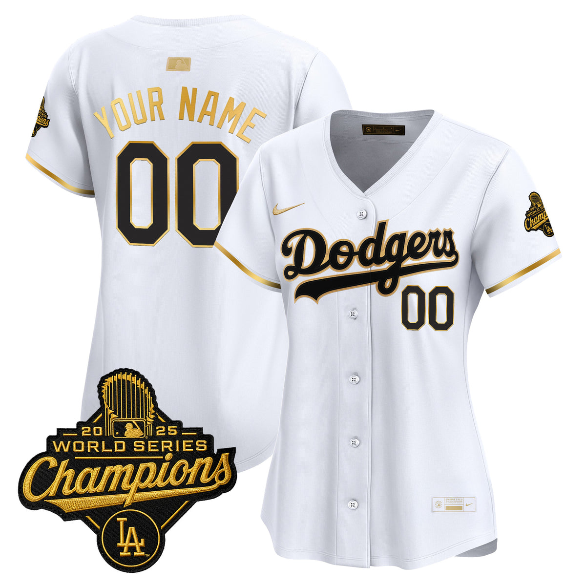 Los Angeles Dodgers "Gold Collection" Premier Limited Custom Jersey - All Stitched
