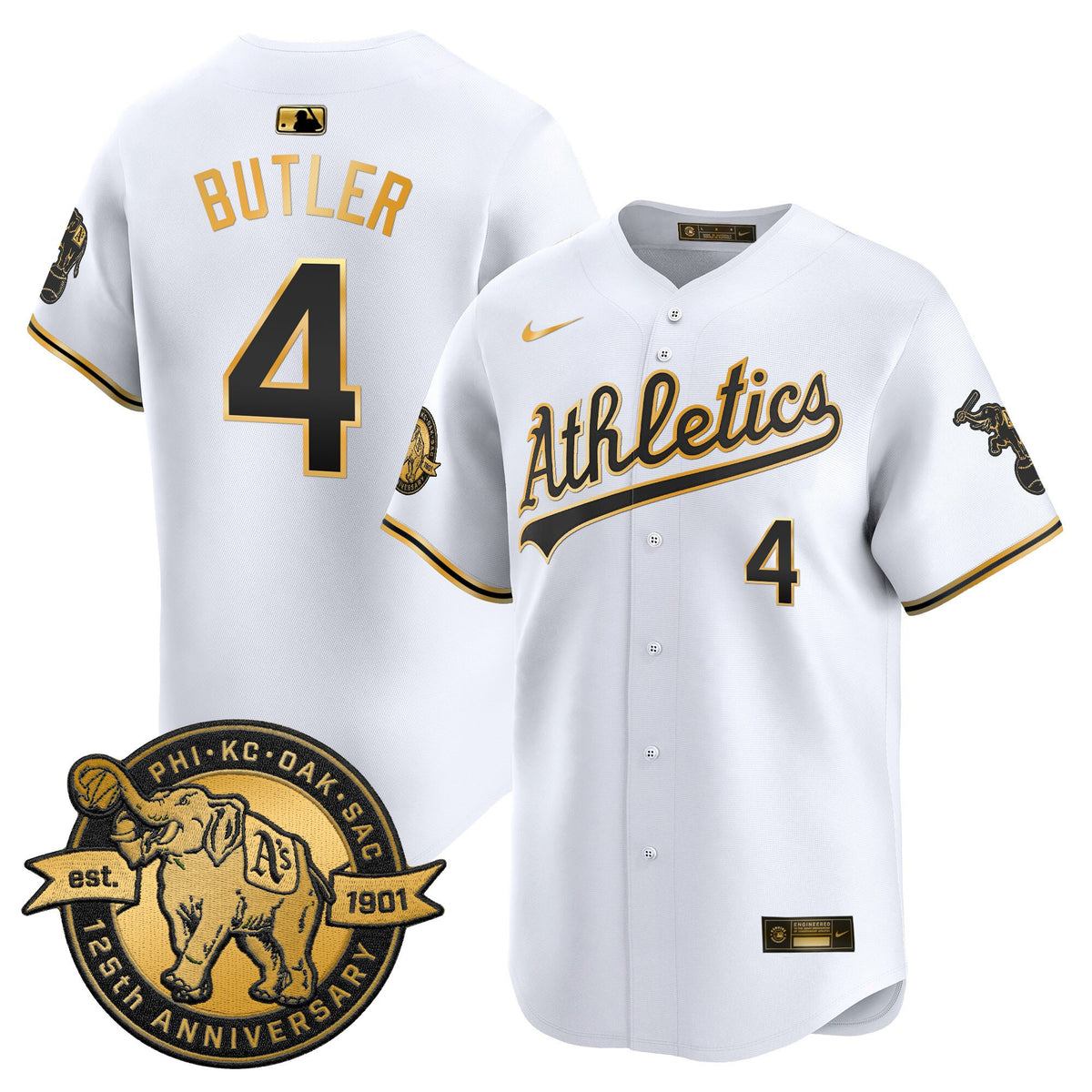 Men's Oakland Athletics 125th Anniversary Patch Vapor Premier Limited Jersey - All Stitched