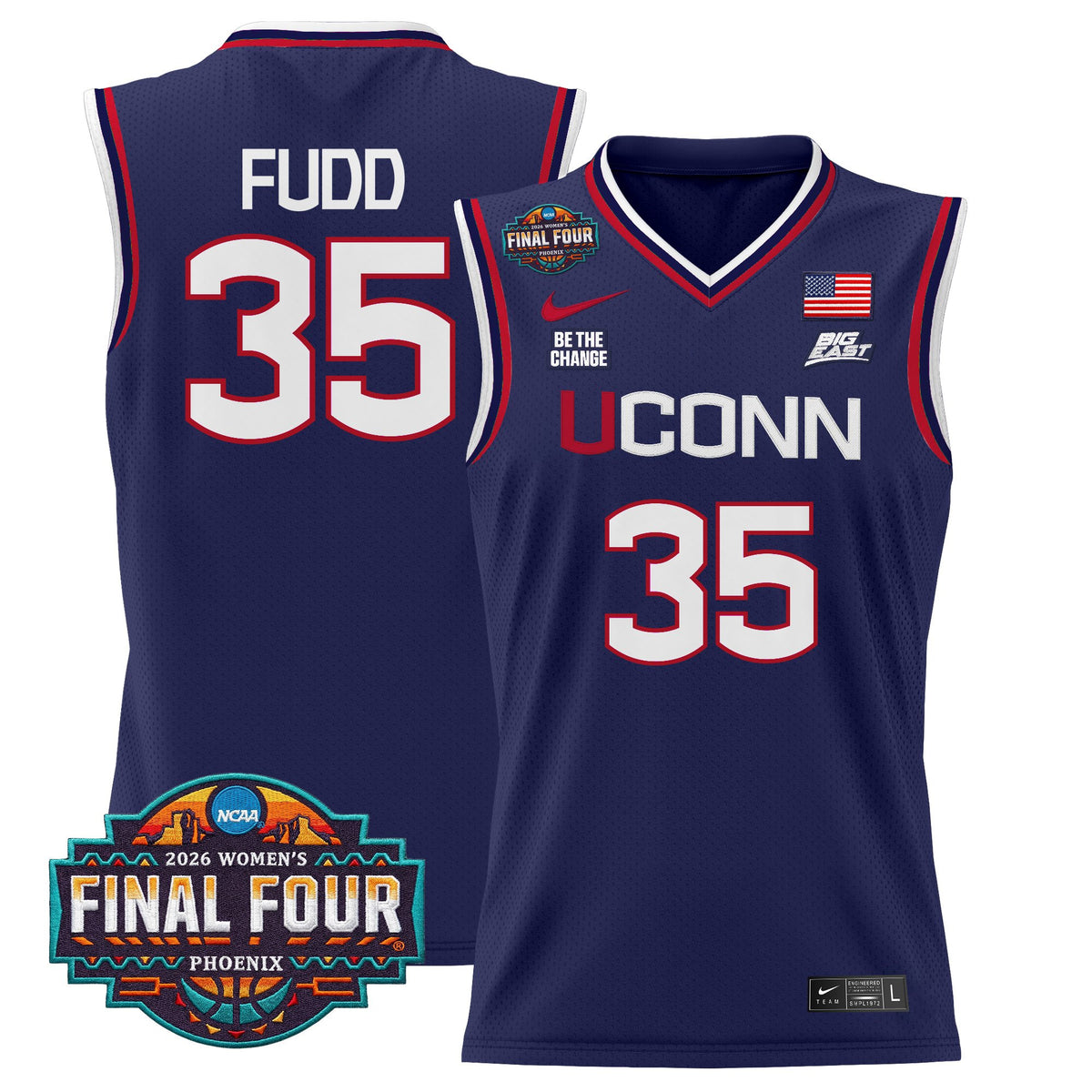 Men's Size - UConn Huskies 2026 Women's Tournament Final Four Basketball Jersey - All Stitched