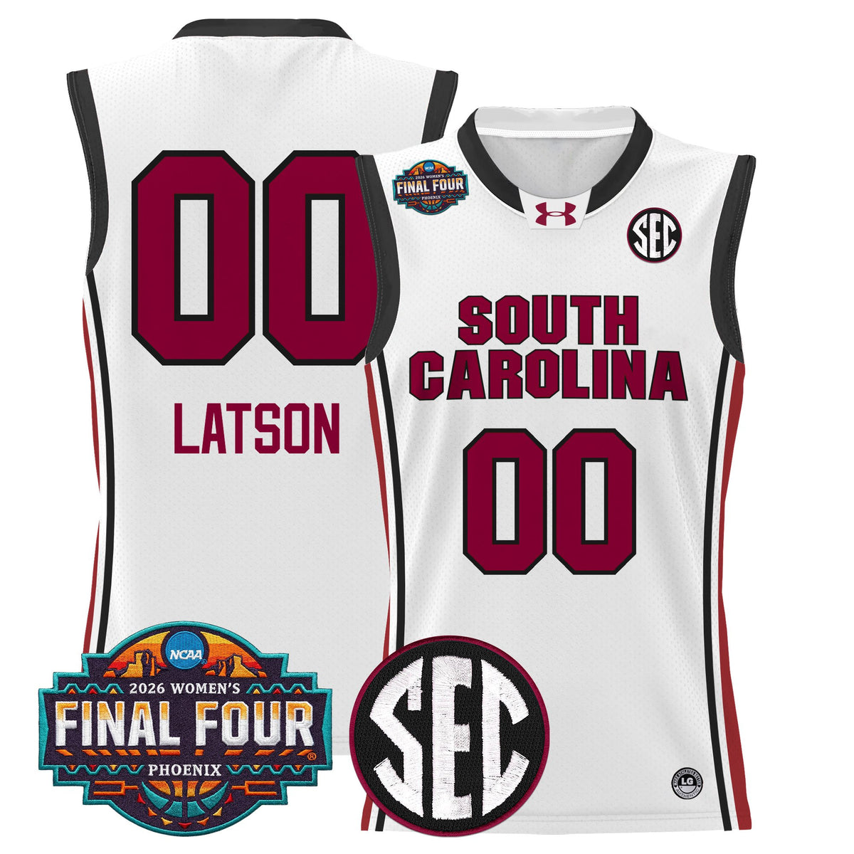 Men's Size South Carolina Gamecocks 2026 Women's Tournament Final Four Basketball Jersey - All Stitched
