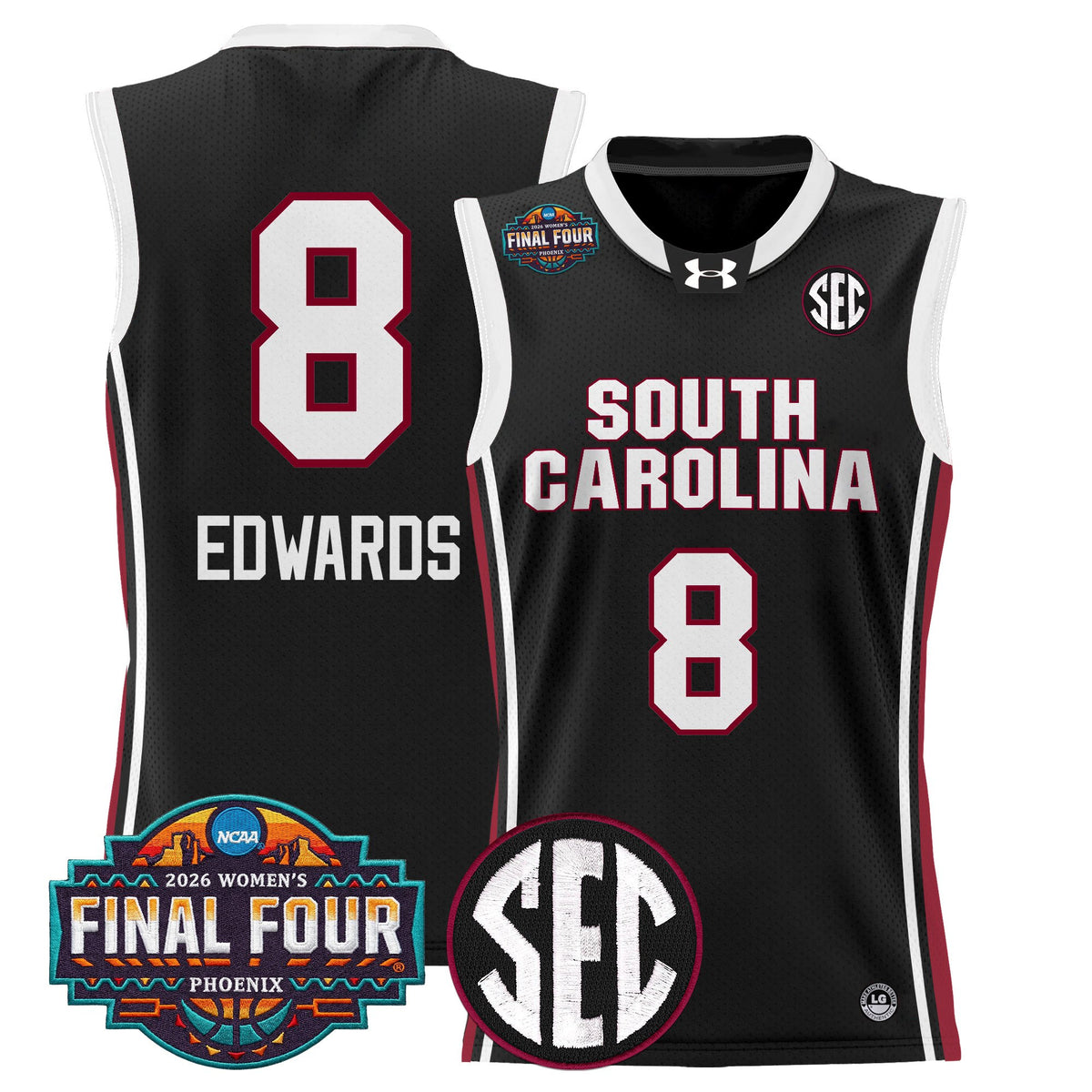Men's Size South Carolina Gamecocks 2026 Women's Tournament Final Four Basketball Jersey - All Stitched