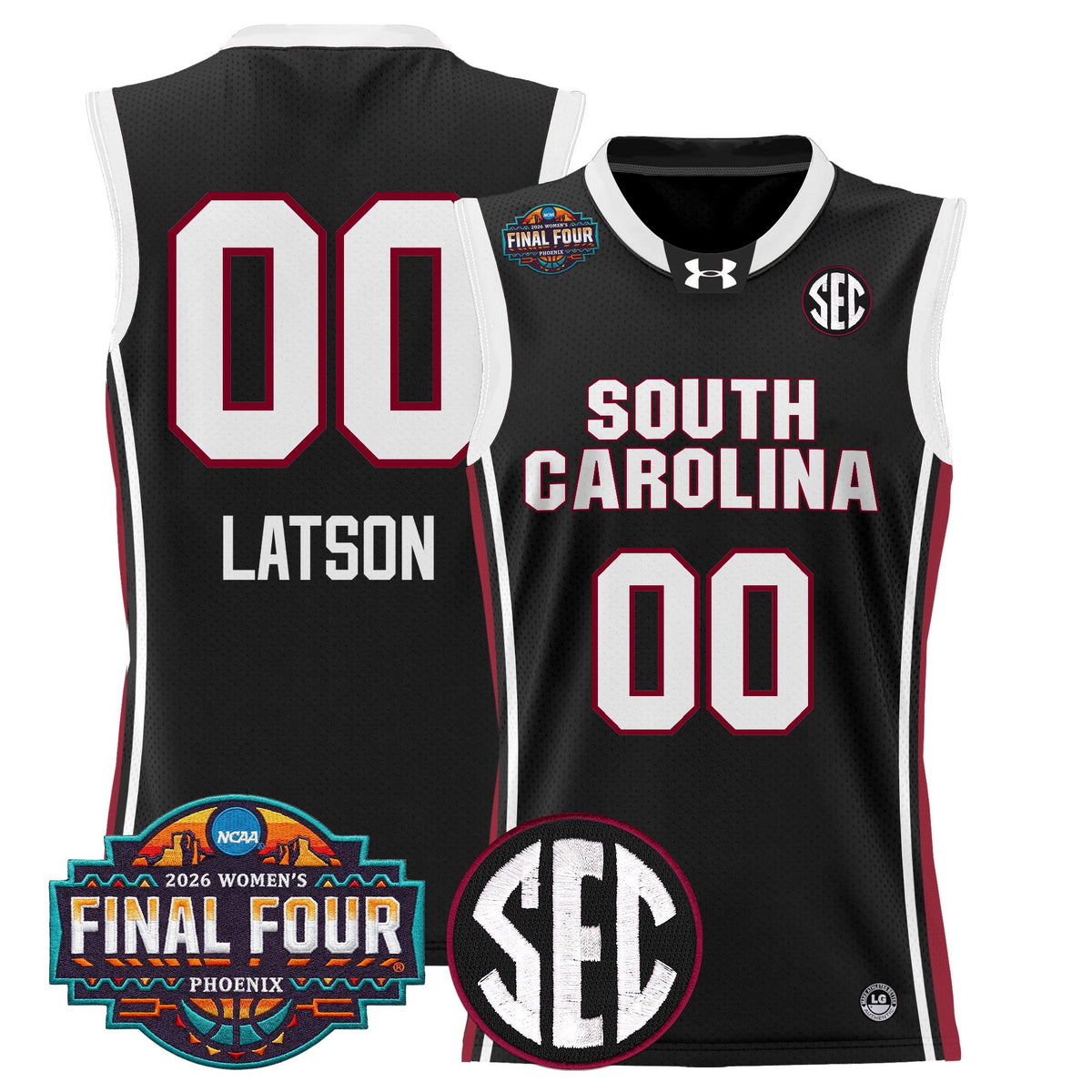 Men's Size South Carolina Gamecocks 2026 Women's Tournament Final Four Basketball Jersey - All Stitched