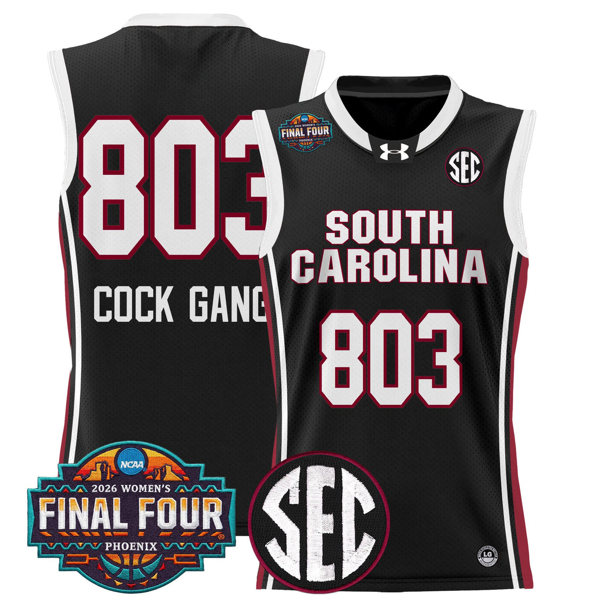 Men's Size South Carolina Gamecocks 2026 Women's Tournament Final Four Basketball Jersey - All Stitched