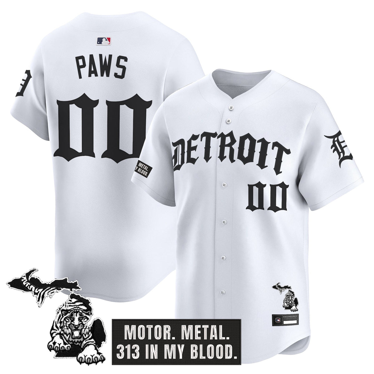 Men's Detroit Tigers 'Old English Edition' Vapor Premier Limited Jersey - All Stitched