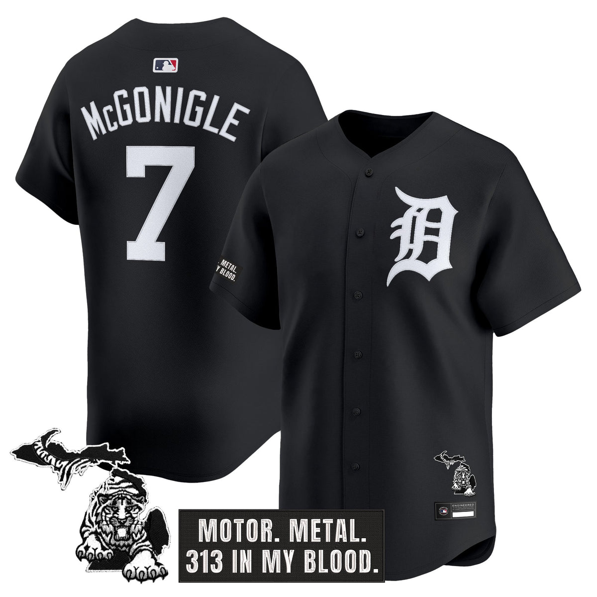 Men's Detroit Tigers 'Old English Edition' Vapor Premier Limited Jersey - All Stitched