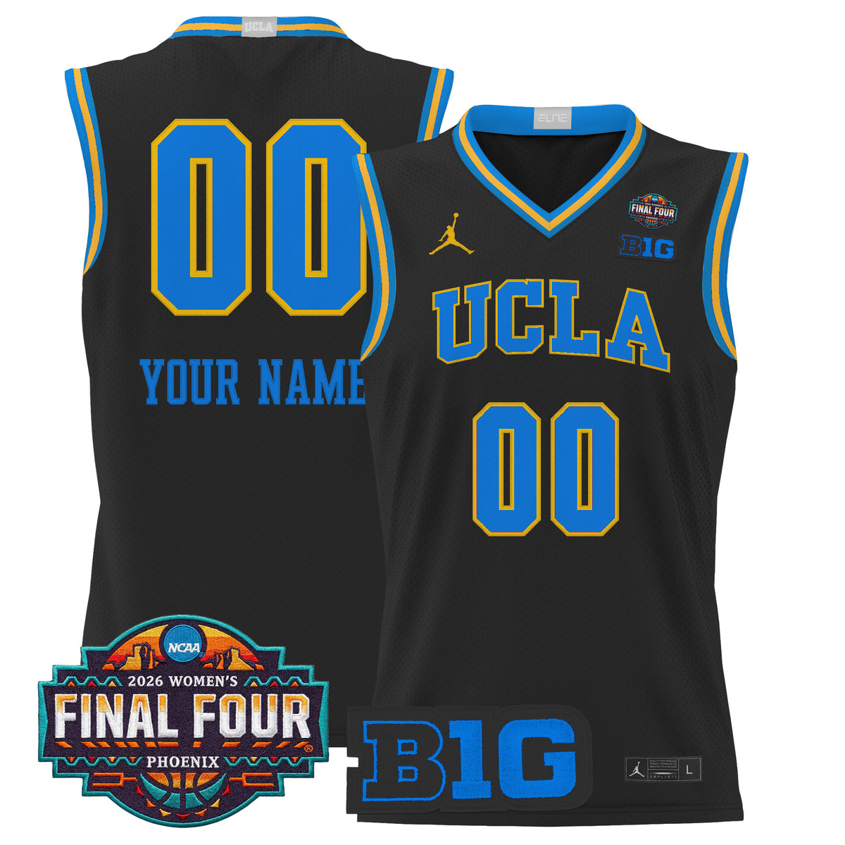 UCLA Bruins 2026 Women's Tournament Final Four Custom Basketball Jersey - All Stitched