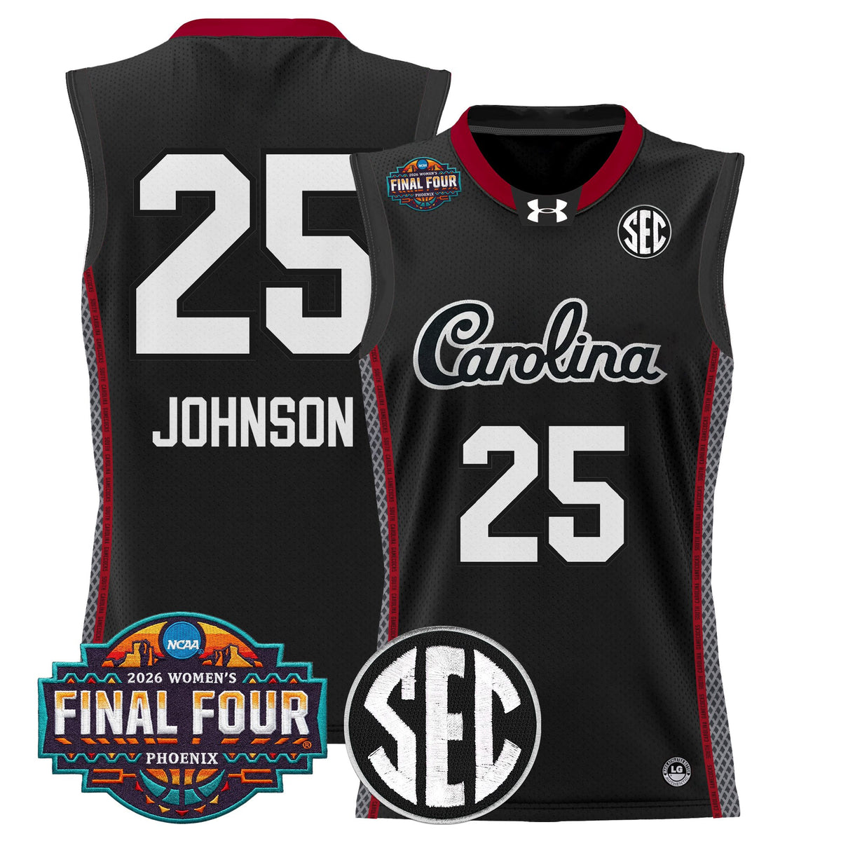 Men's Size South Carolina Gamecocks 2026 Women's Tournament Final Four Basketball Jersey - All Stitched