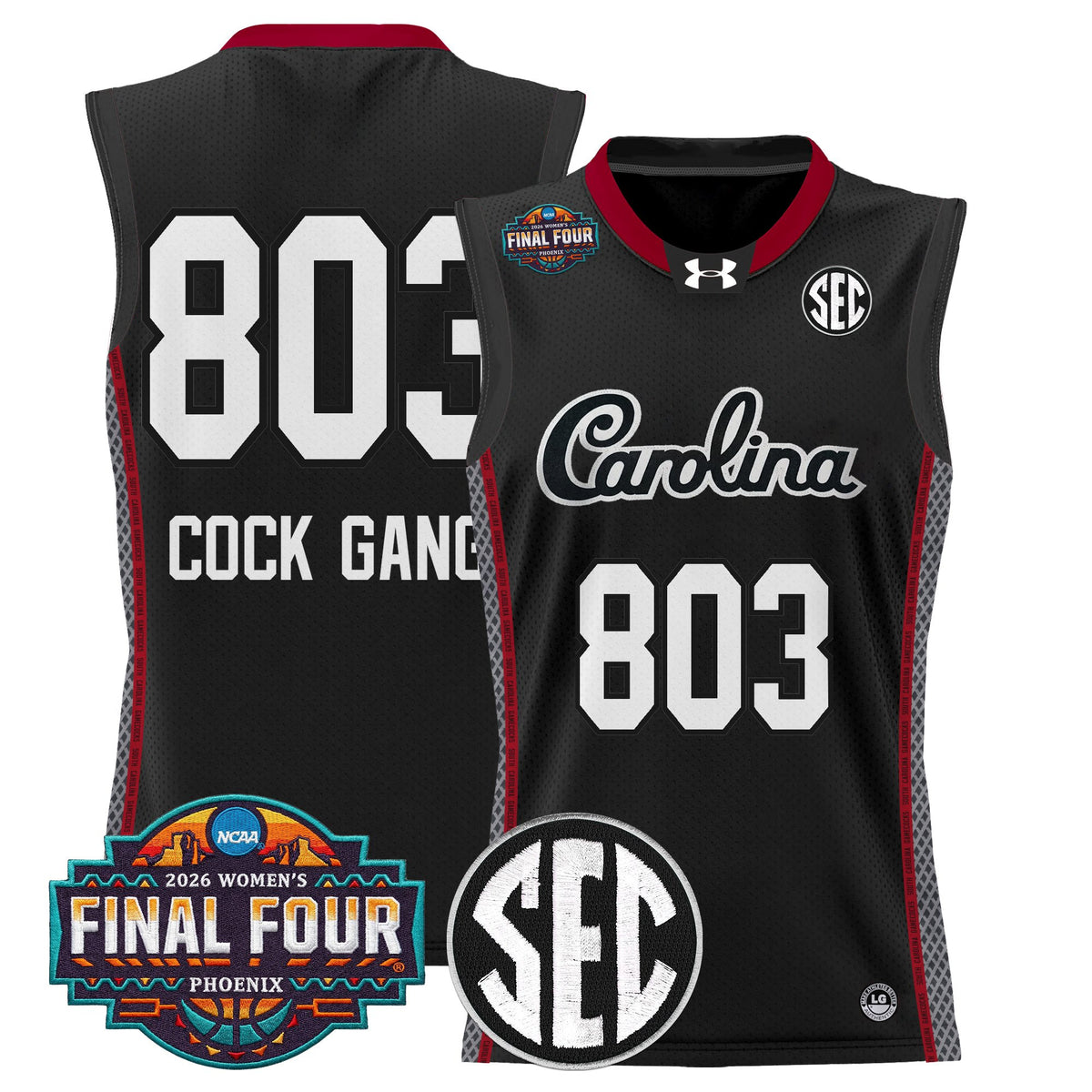 Men's Size South Carolina Gamecocks 2026 Women's Tournament Final Four Basketball Jersey - All Stitched