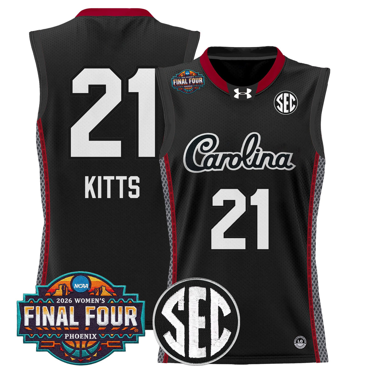 Men's Size South Carolina Gamecocks 2026 Women's Tournament Final Four Basketball Jersey - All Stitched