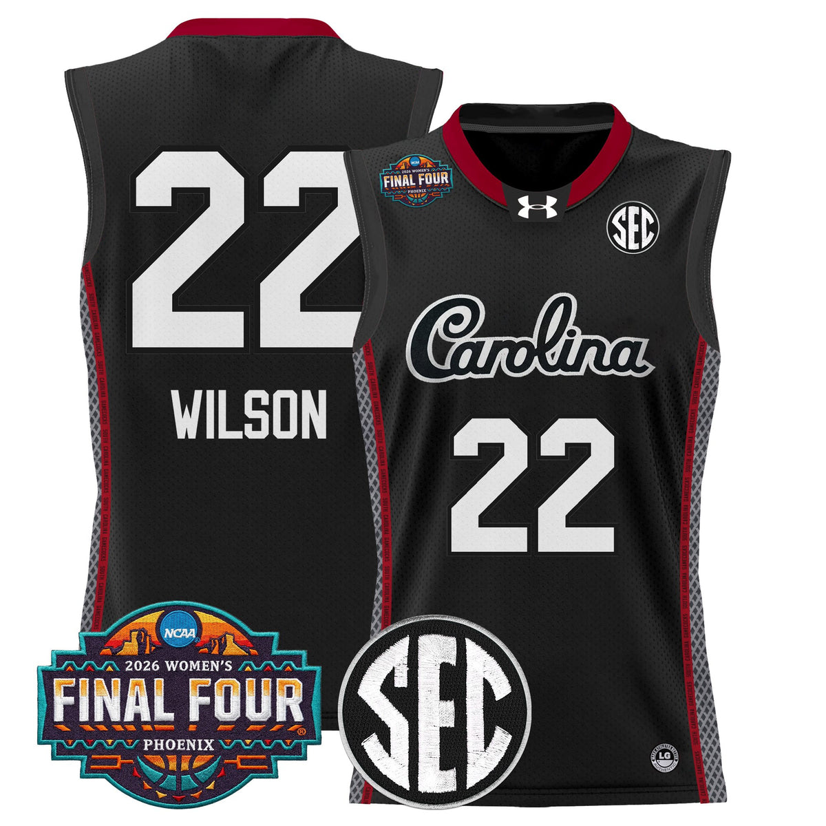 Men's Size South Carolina Gamecocks 2026 Women's Tournament Final Four Basketball Jersey - All Stitched