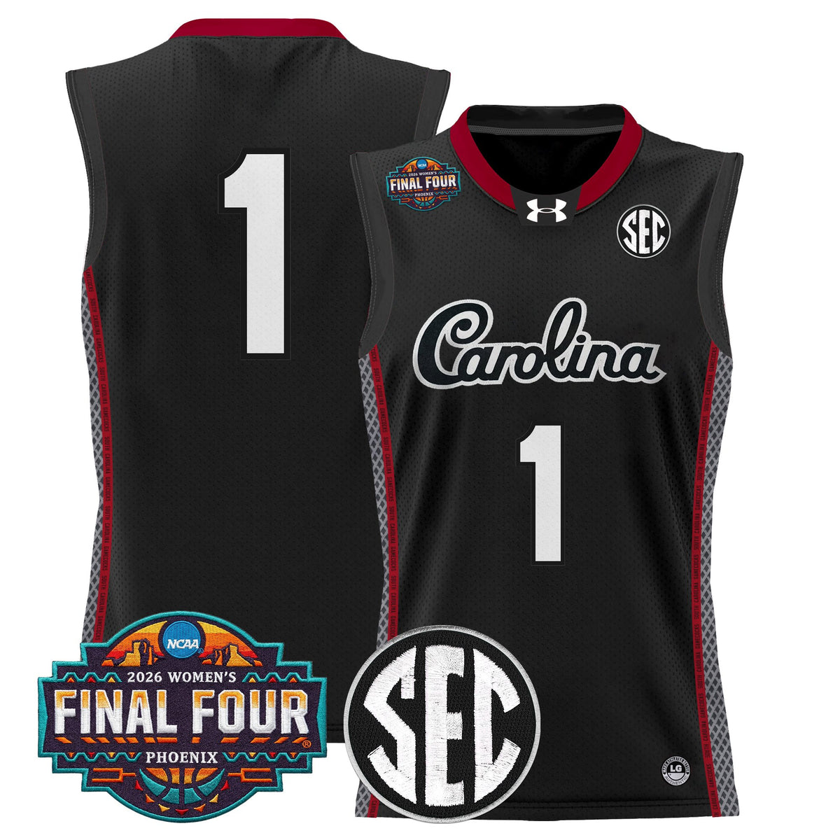 Men's Size South Carolina Gamecocks 2026 Women's Tournament Final Four Basketball Jersey - All Stitched