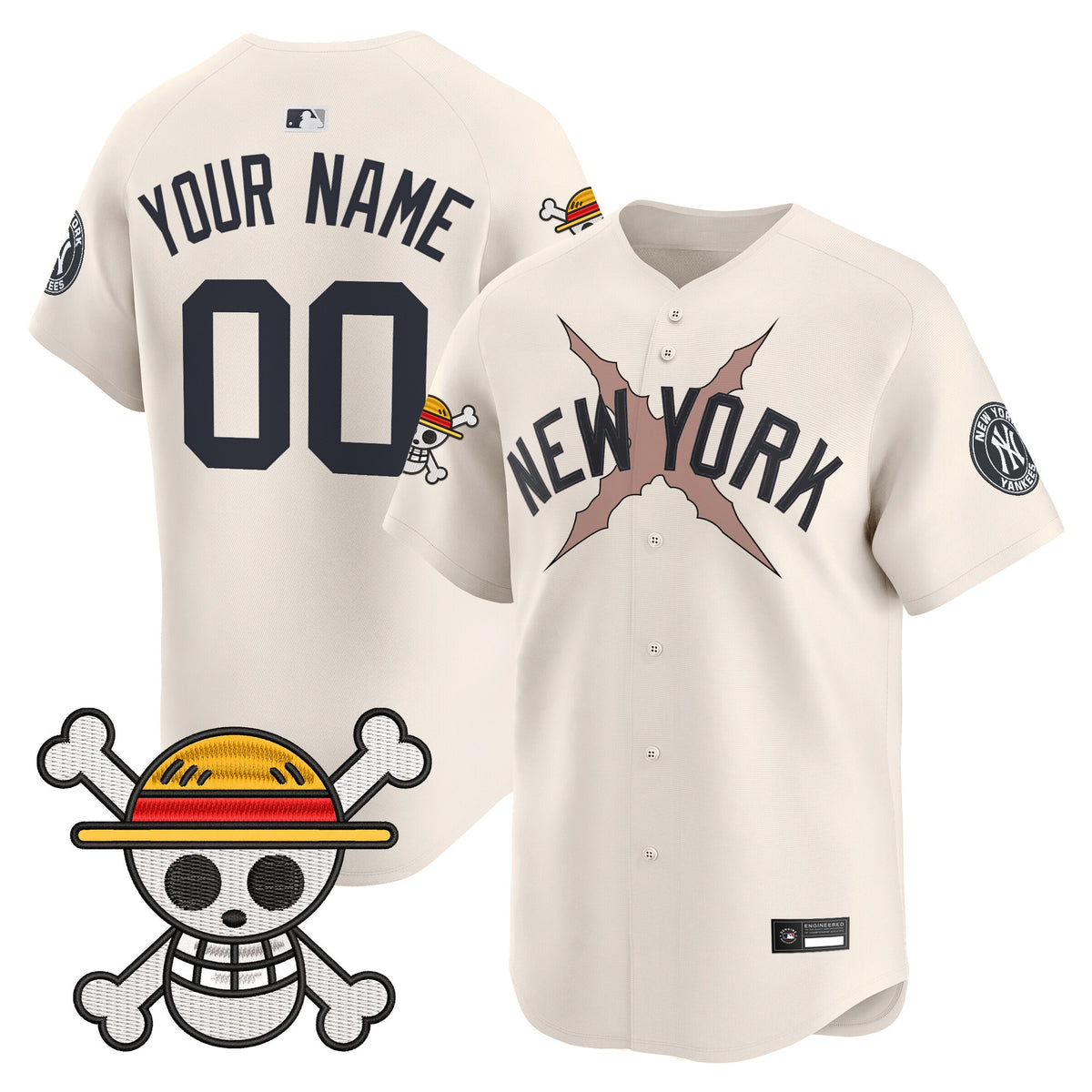 New York Yankees x One Piece Vapor Premier Limited Custom Jersey - Stitched