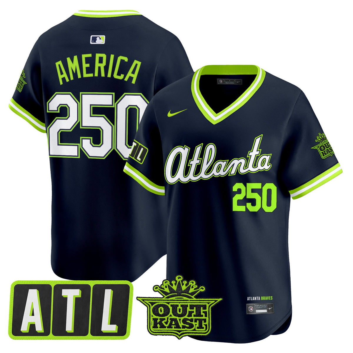 Men's Atlanta Braves 2026 City Connect x Outkast Vapor Premier Limited Jersey - All Stitched
